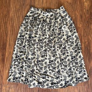 Vintage Tan and Black Skirt - Made in USA